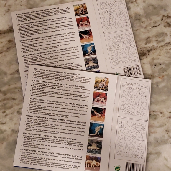 Set of 2- Mini-Dinosaur IQ Assembly Puzzles - Picture 4 of 4